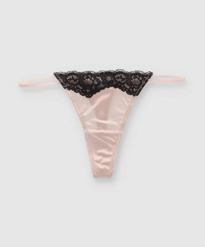 Tanga satin encaje bies sold by Shasa