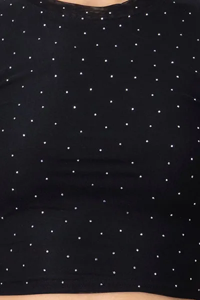 Top Crop Mesh Aplicación Brillos sold by Shasa product image thumbnail 5