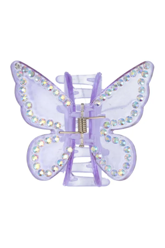 Pinza transparente mariposa brillos sold by Shasa