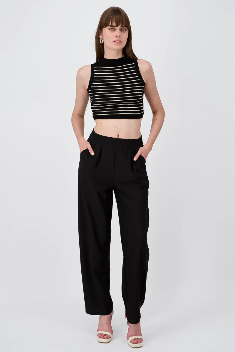 Pantalon con resorte en la pretina wide leg sold by Shasa