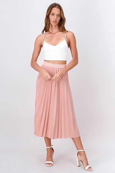 Falda midi plisada sold by Shasa