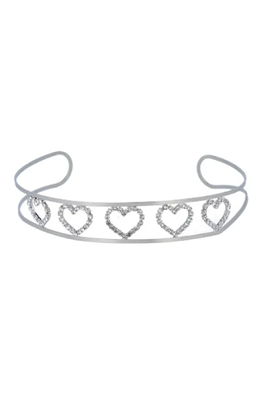 Choker Metal Corazones Brillos sold by Shasa