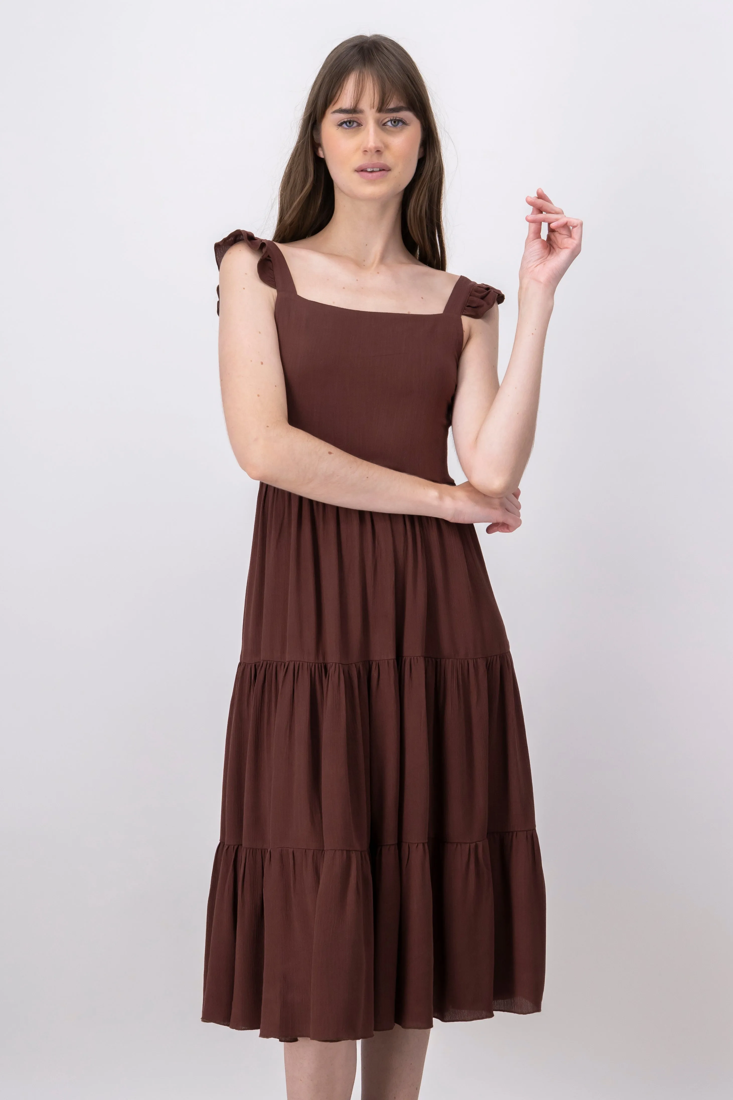 Vestido midi tirantes olanes sold by Shasa