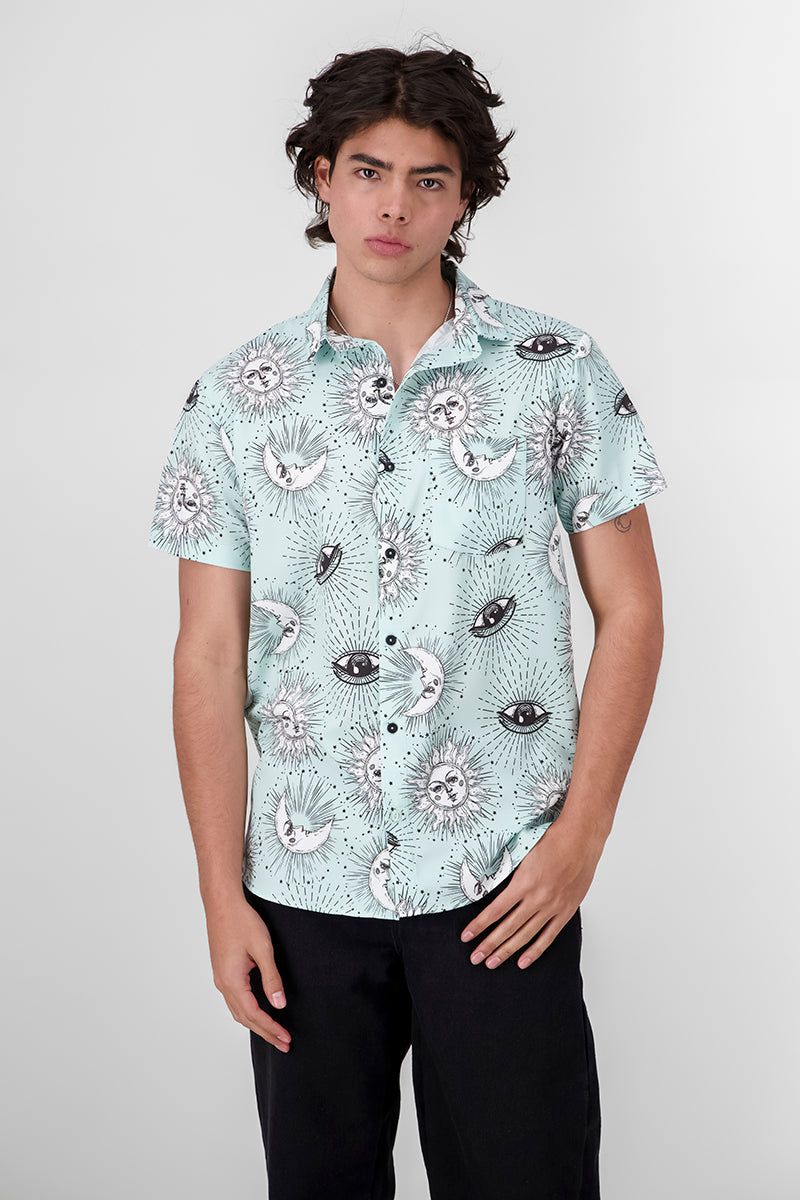 Camisa Manga Corta Lunas y Soles sold by Shasa