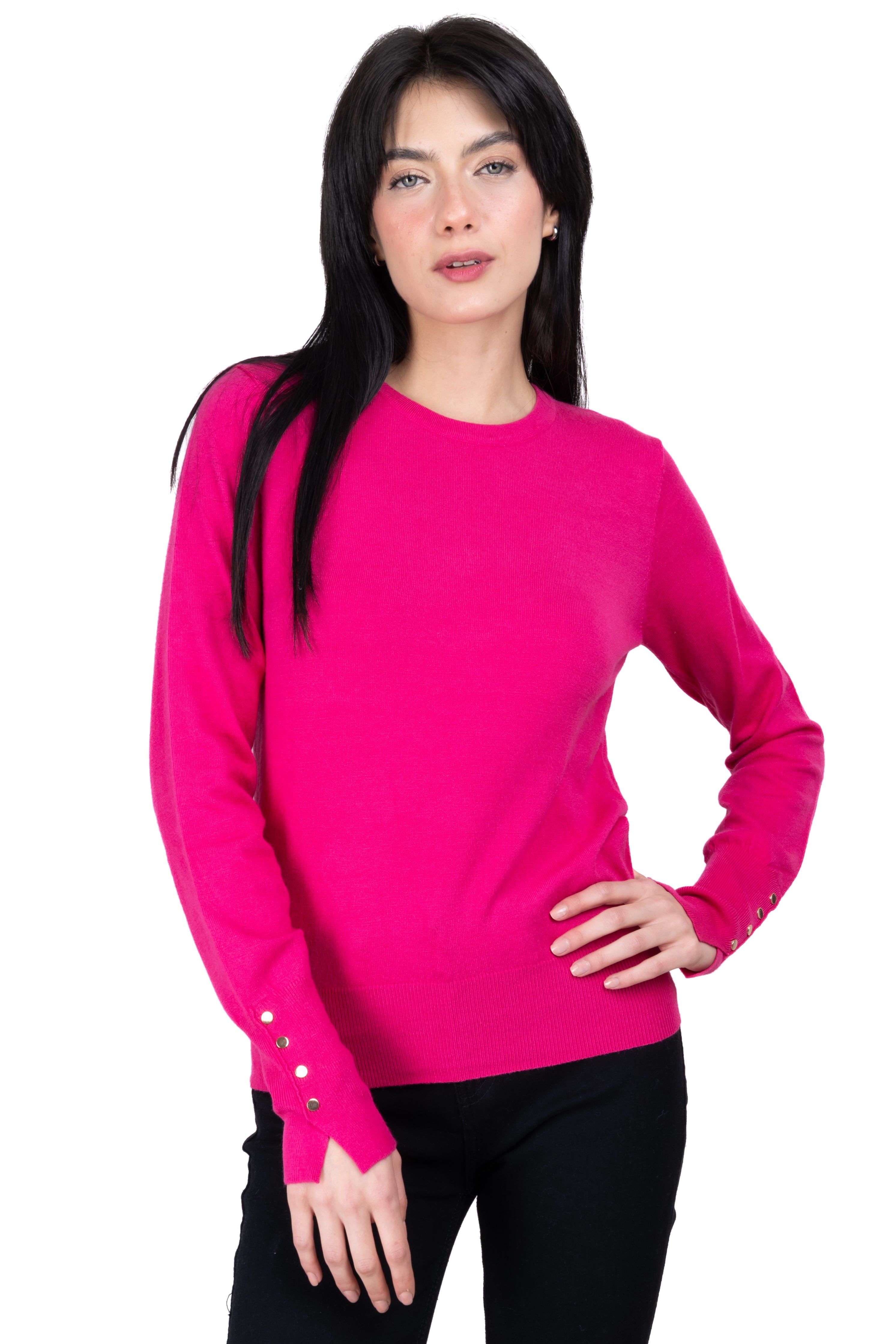 Suéter tejido suave botones sold by Shasa