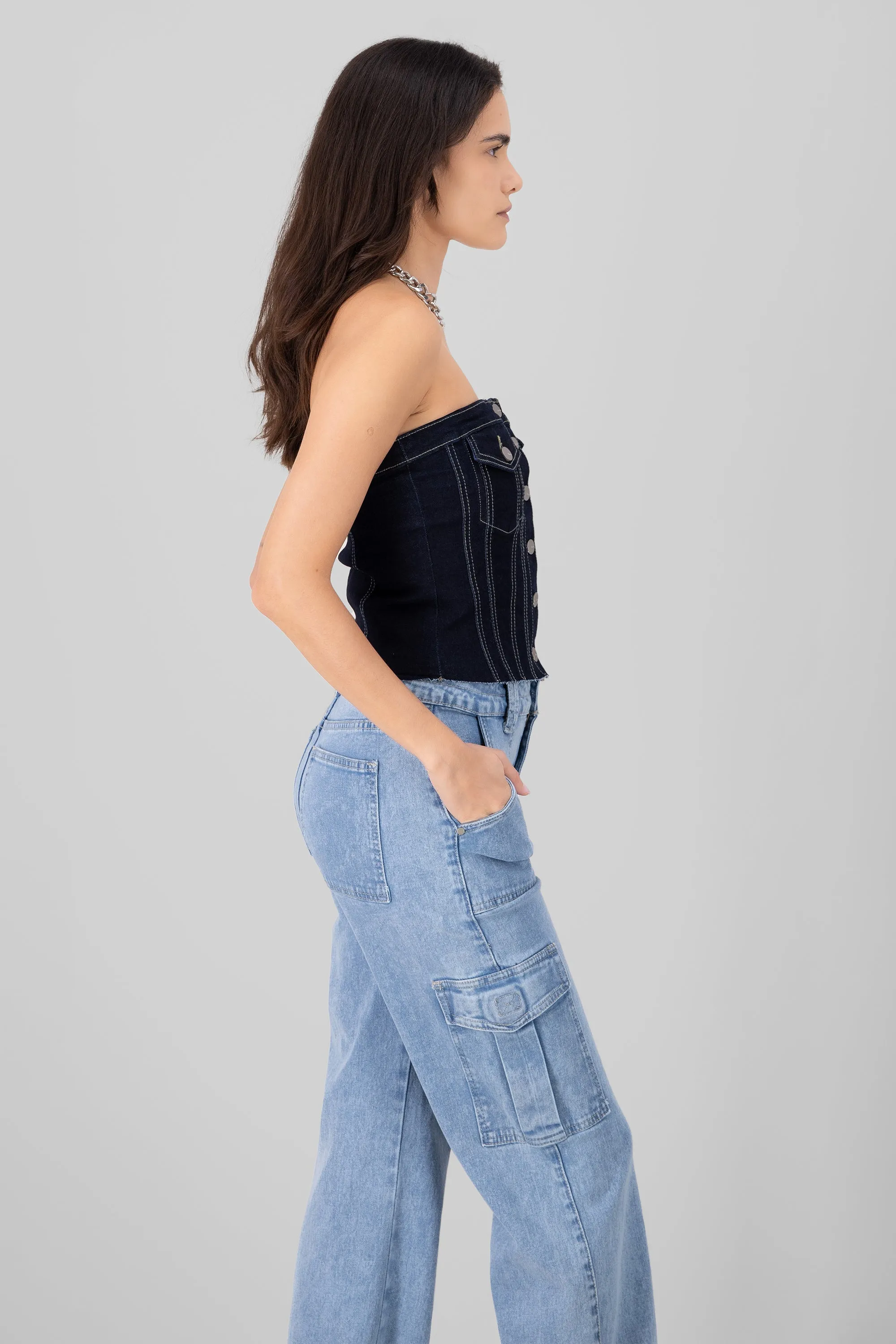 Top Corset Denim Bolsillos sold by Shasa product image thumbnail 3