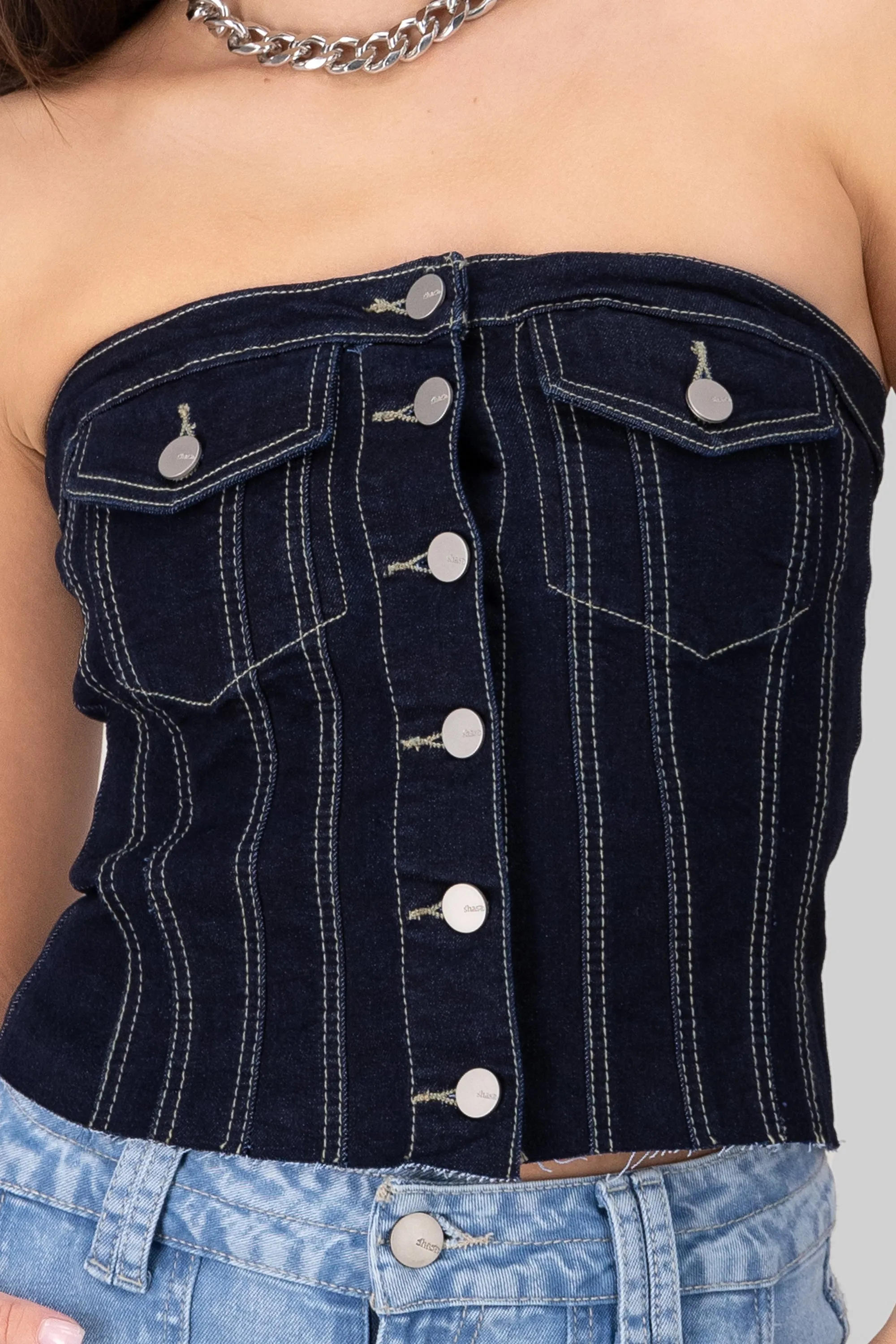 Top Corset Denim Bolsillos sold by Shasa product image thumbnail 5