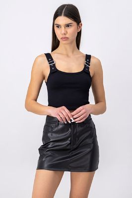 Top acanalado hebillas metálicas sold by Shasa