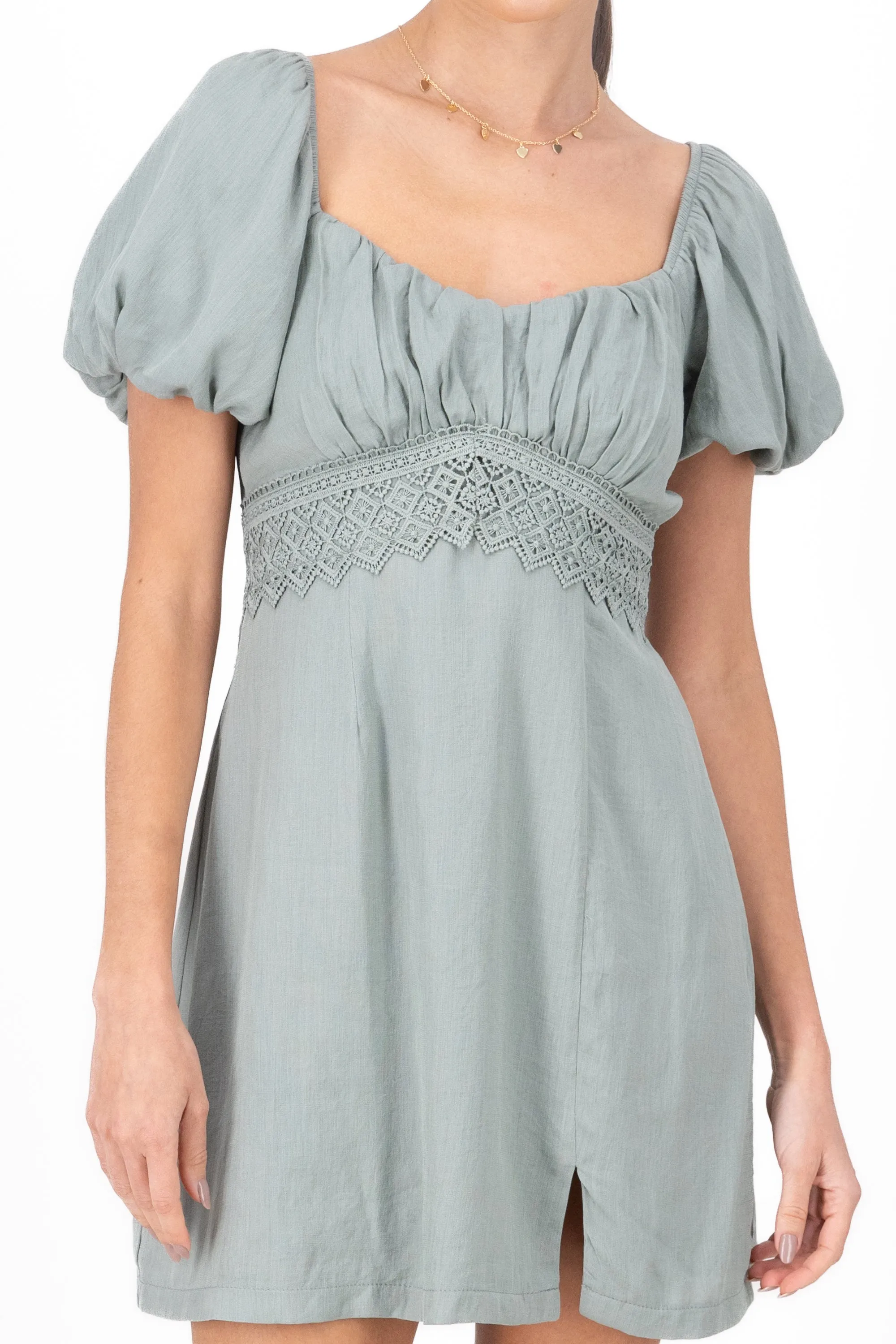 Vestido liso mini con crochet sold by Shasa product image thumbnail 5