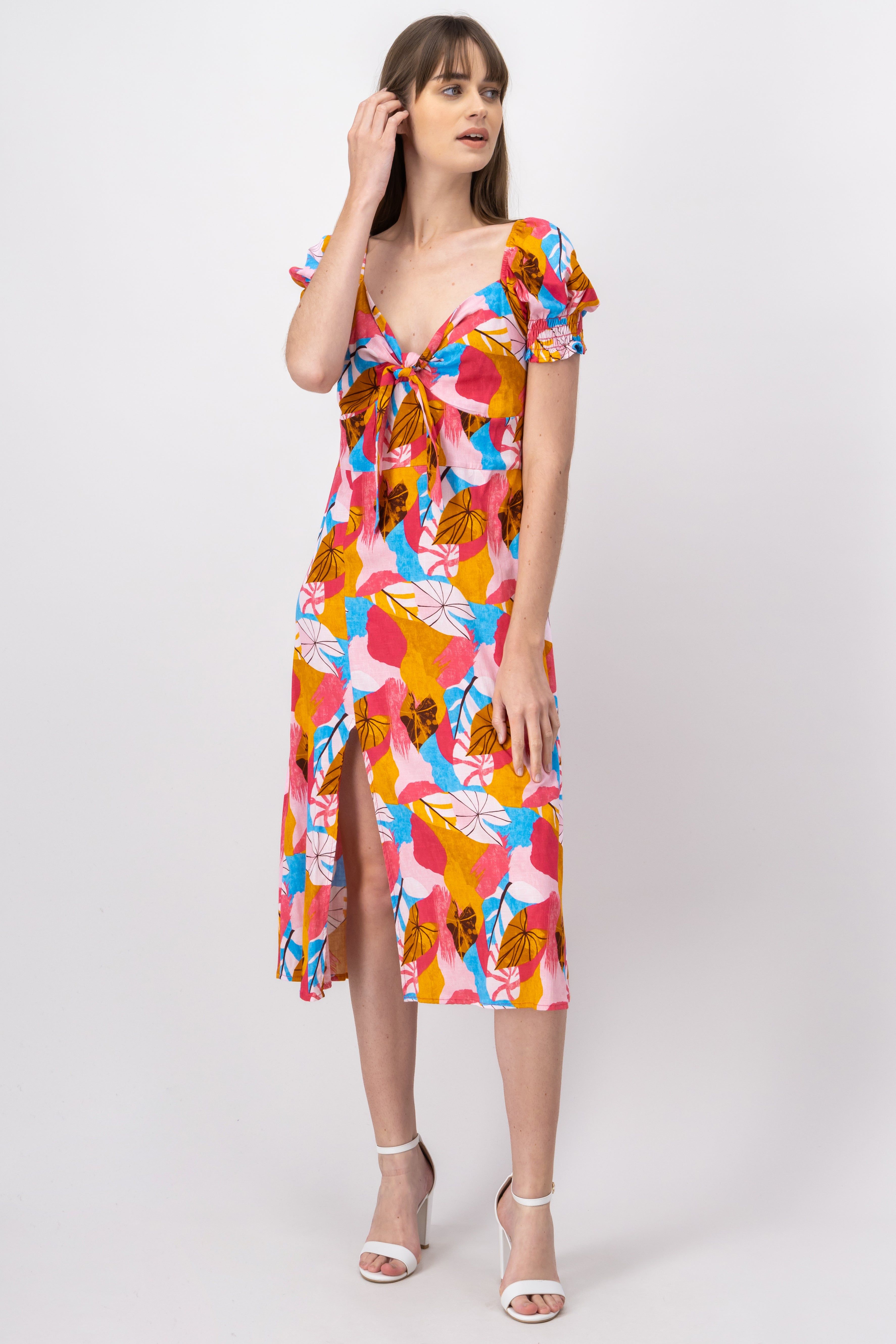 Vestido maxi detalle estampado sold by Shasa