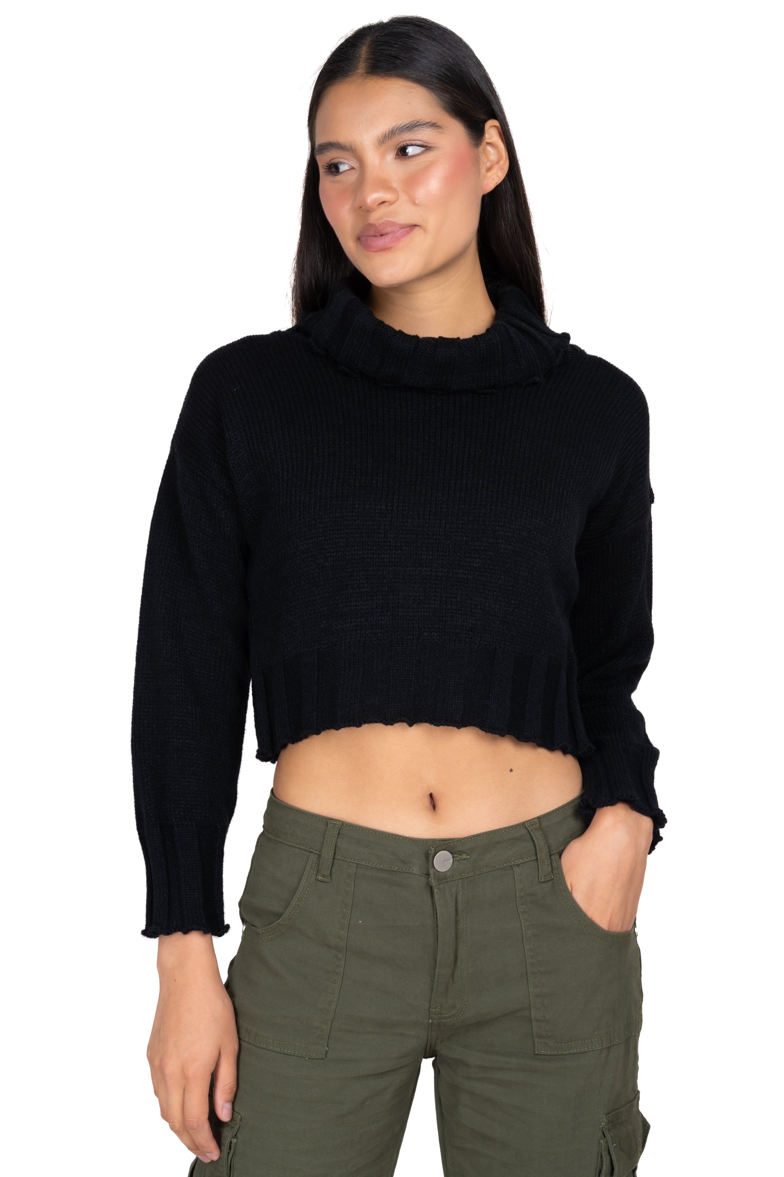 Suéter crop cuello alto manga larga sold by Shasa product image thumbnail 2