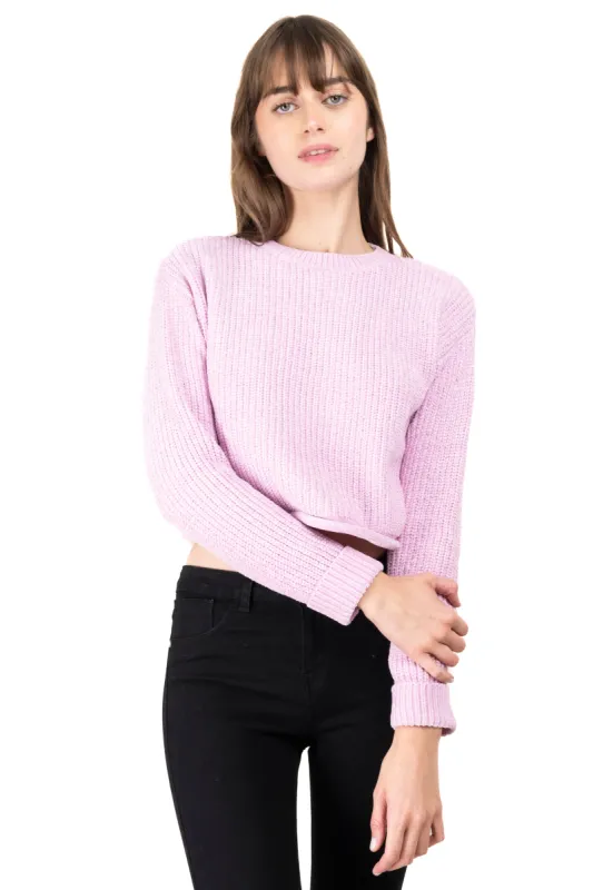 Suéter crop tejido monocolor sold by Shasa