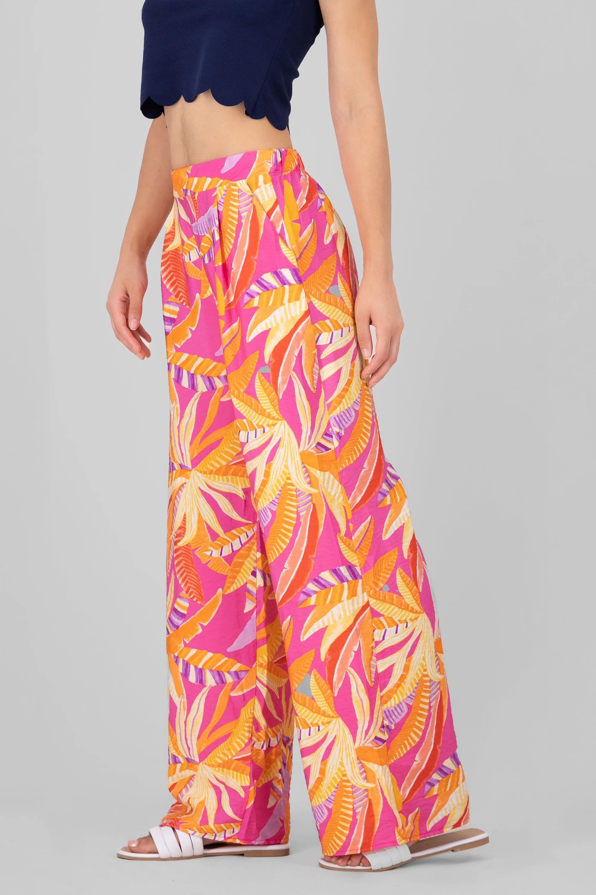 Pantalon amplio estampado tropical sold by Shasa product image thumbnail 3