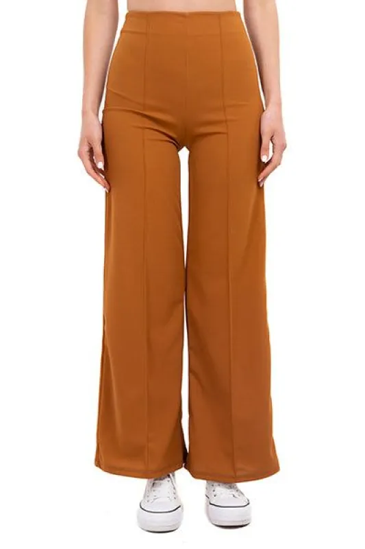 Pantalón Wide Leg Cintura Alta Costuras sold by Shasa