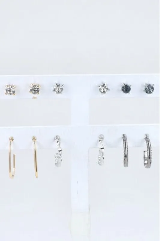 6Pr Aretes Sencillos Arracadas sold by Shasa