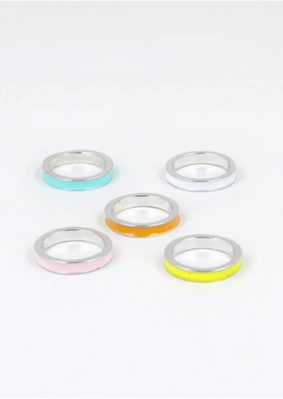 Set 5 Anillos Color sold by Shasa