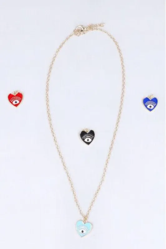 Collar Corazon Ojo Charms sold by Shasa