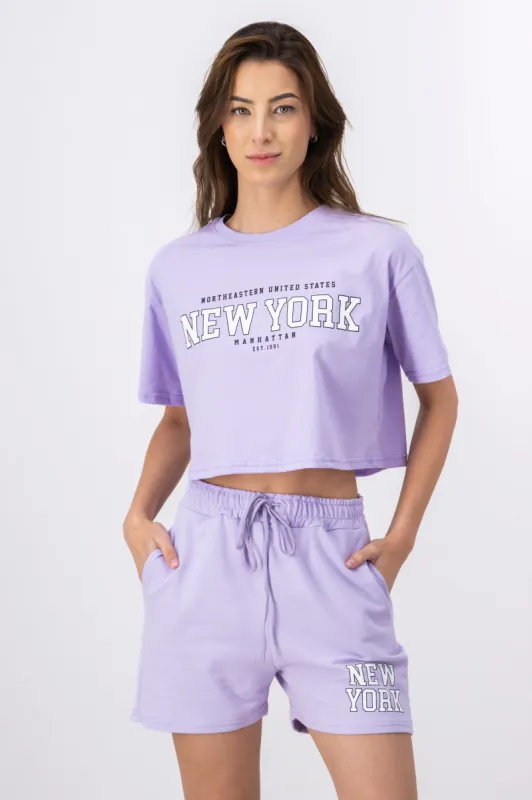 Top Crop Estampado New York sold by Shasa