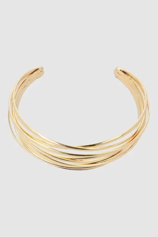 Cuff multi lineas metal sold by Shasa