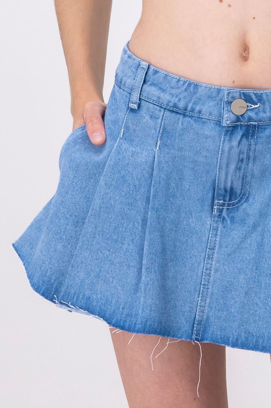 Falda mini denim tableada sold by Shasa product image thumbnail 5