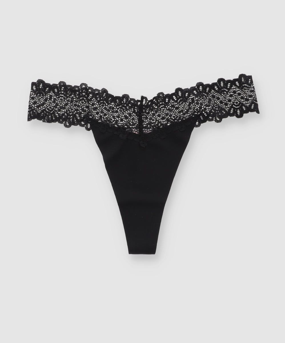 Tanga seamless detalle encaje sold by Shasa