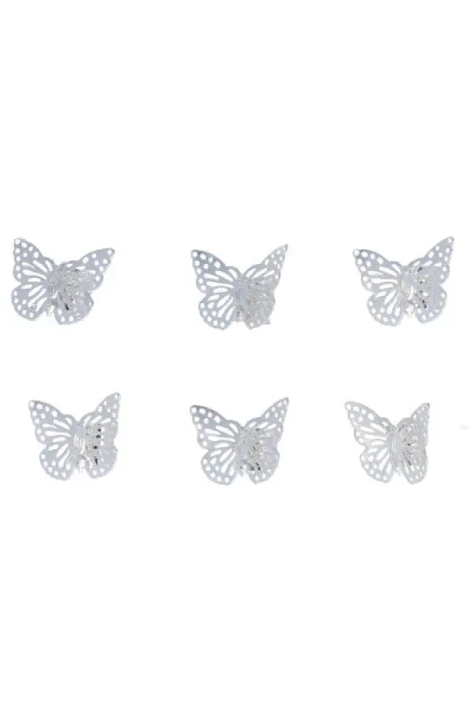 Set 6 piezas pinza mini mariposa sold by Shasa