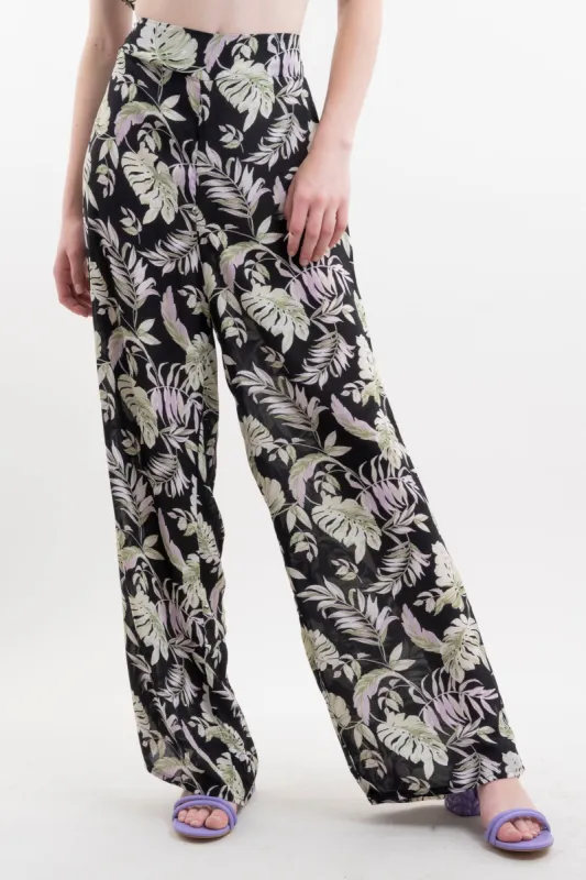 Pantalón amplio estampado hojas sold by Shasa