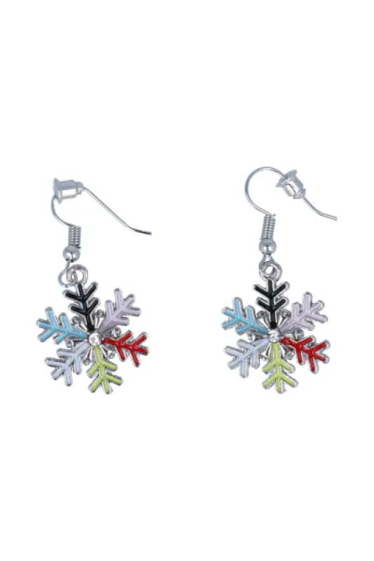 Aretes largos copo nieve sold by Shasa