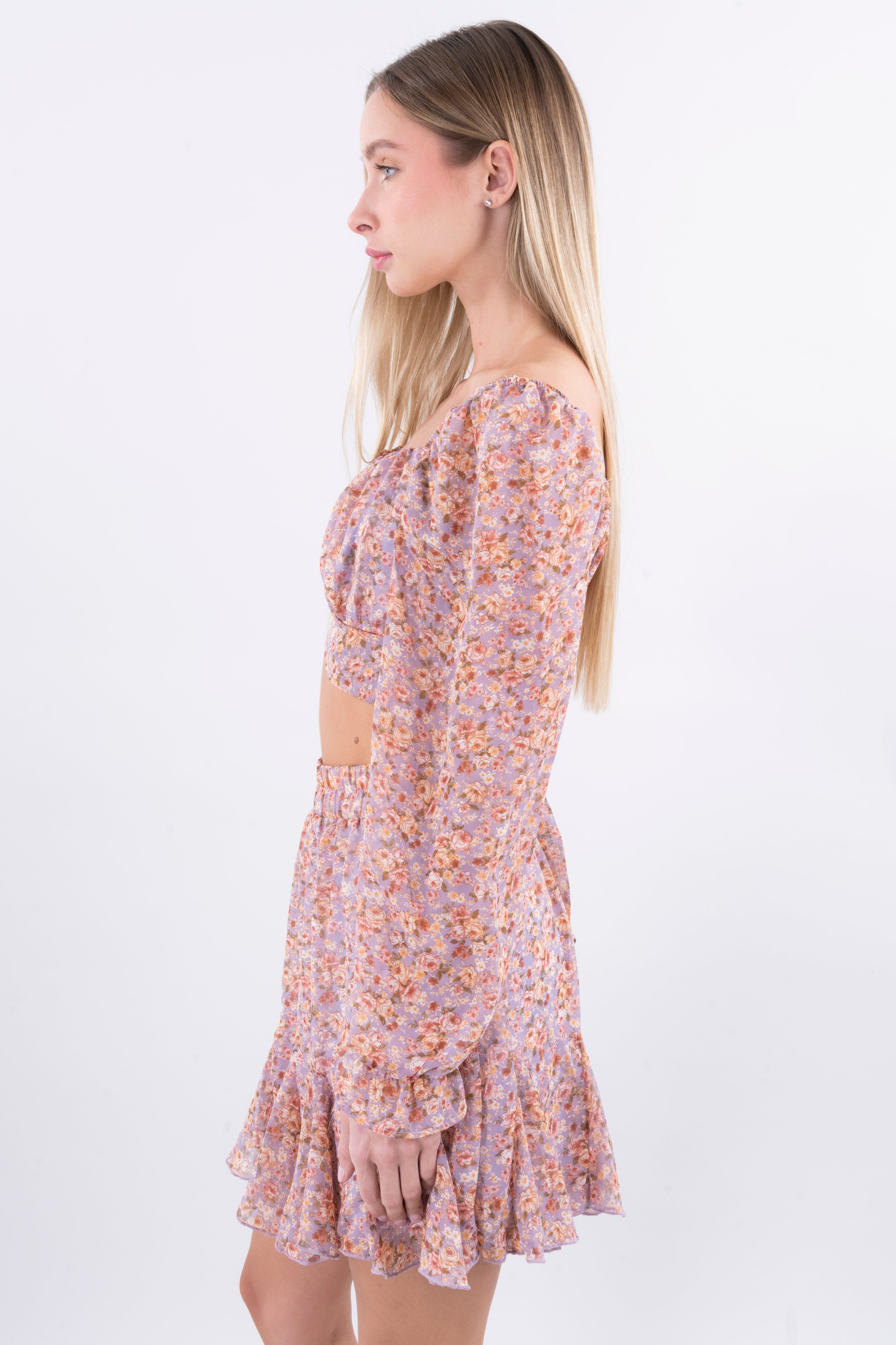 Blusa crop flores manga olanes sold by Shasa product image thumbnail 3