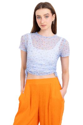 Top mesh flores cintas sold by Shasa