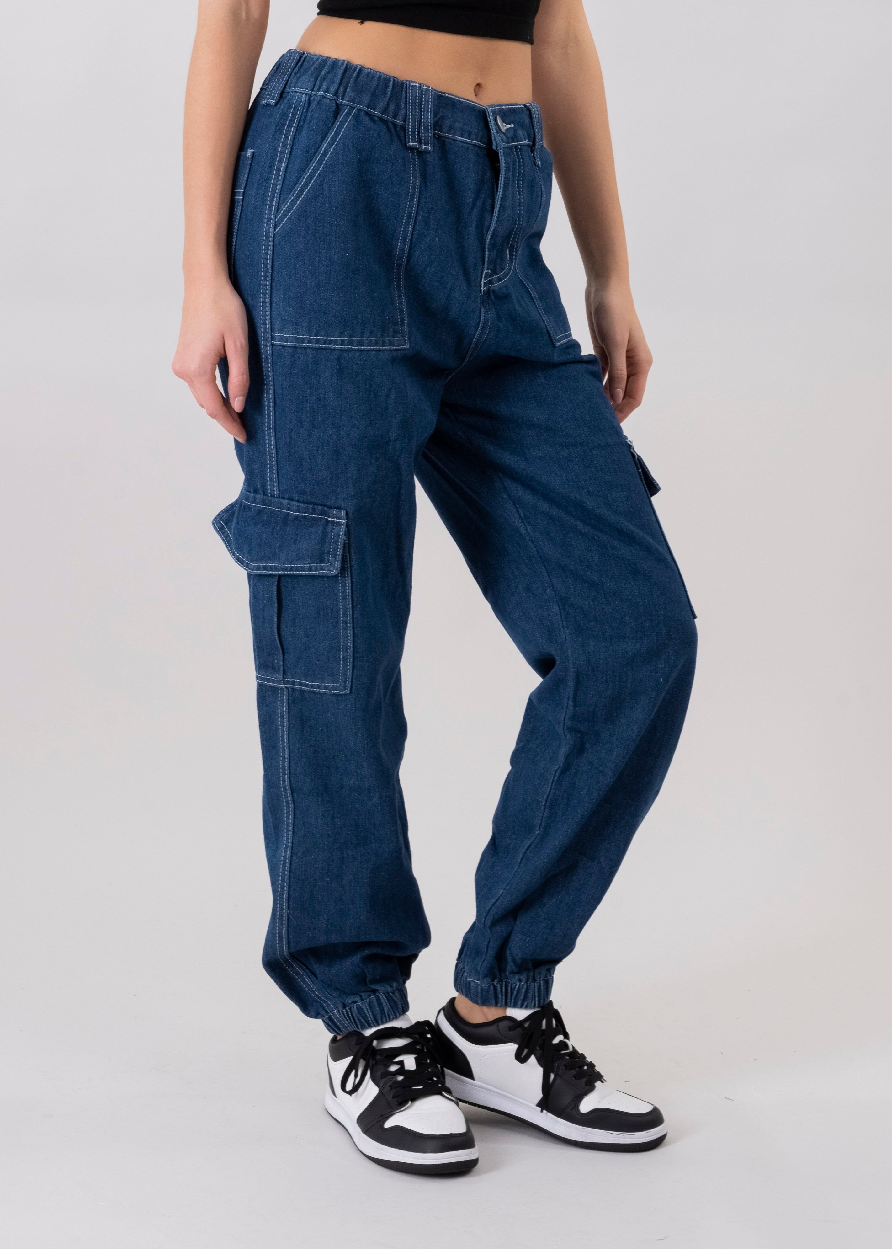 Jeans cargo cintura elástica sold by Shasa product image thumbnail 3