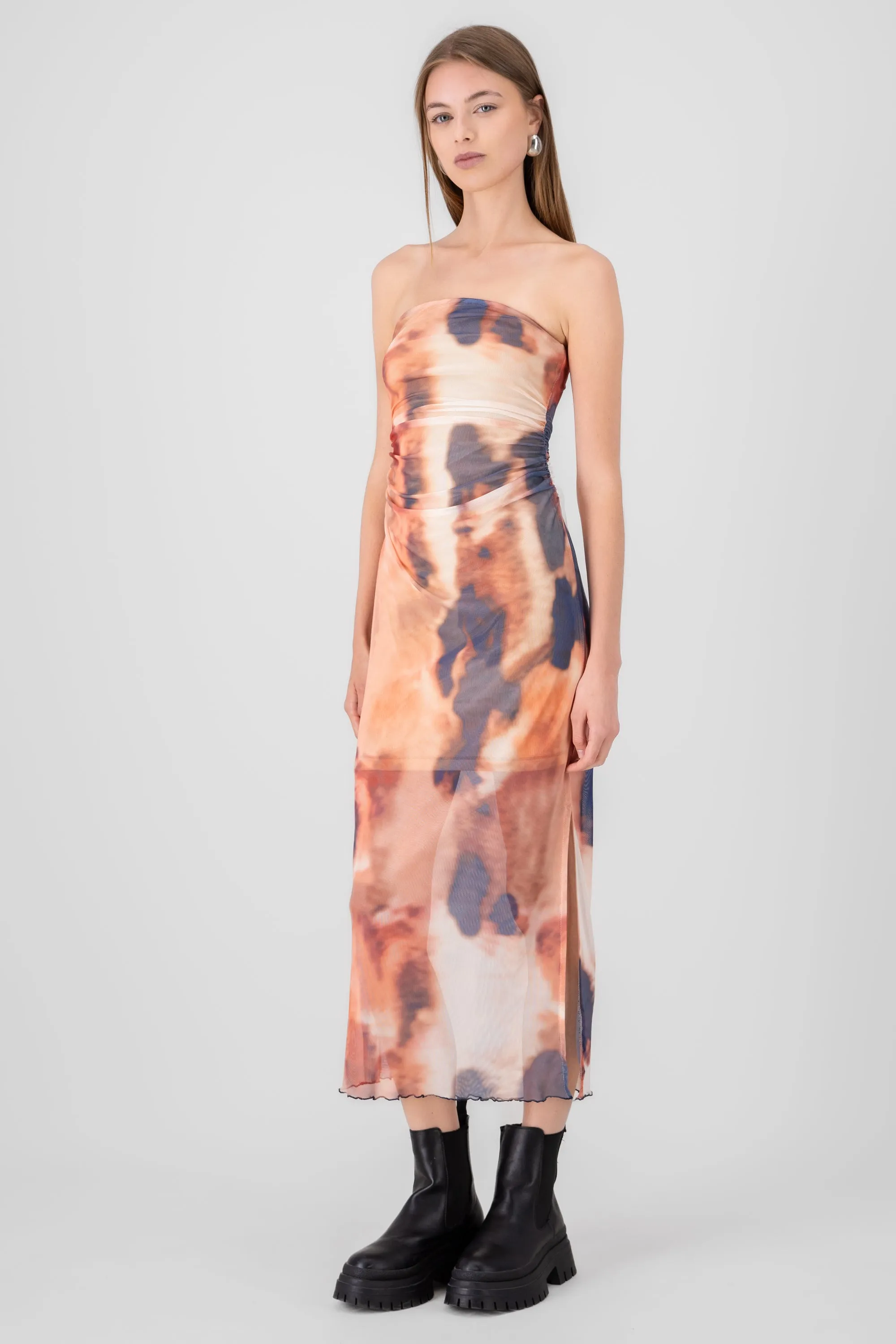 Vestido midi mesh drapeado sold by Shasa product image thumbnail 4