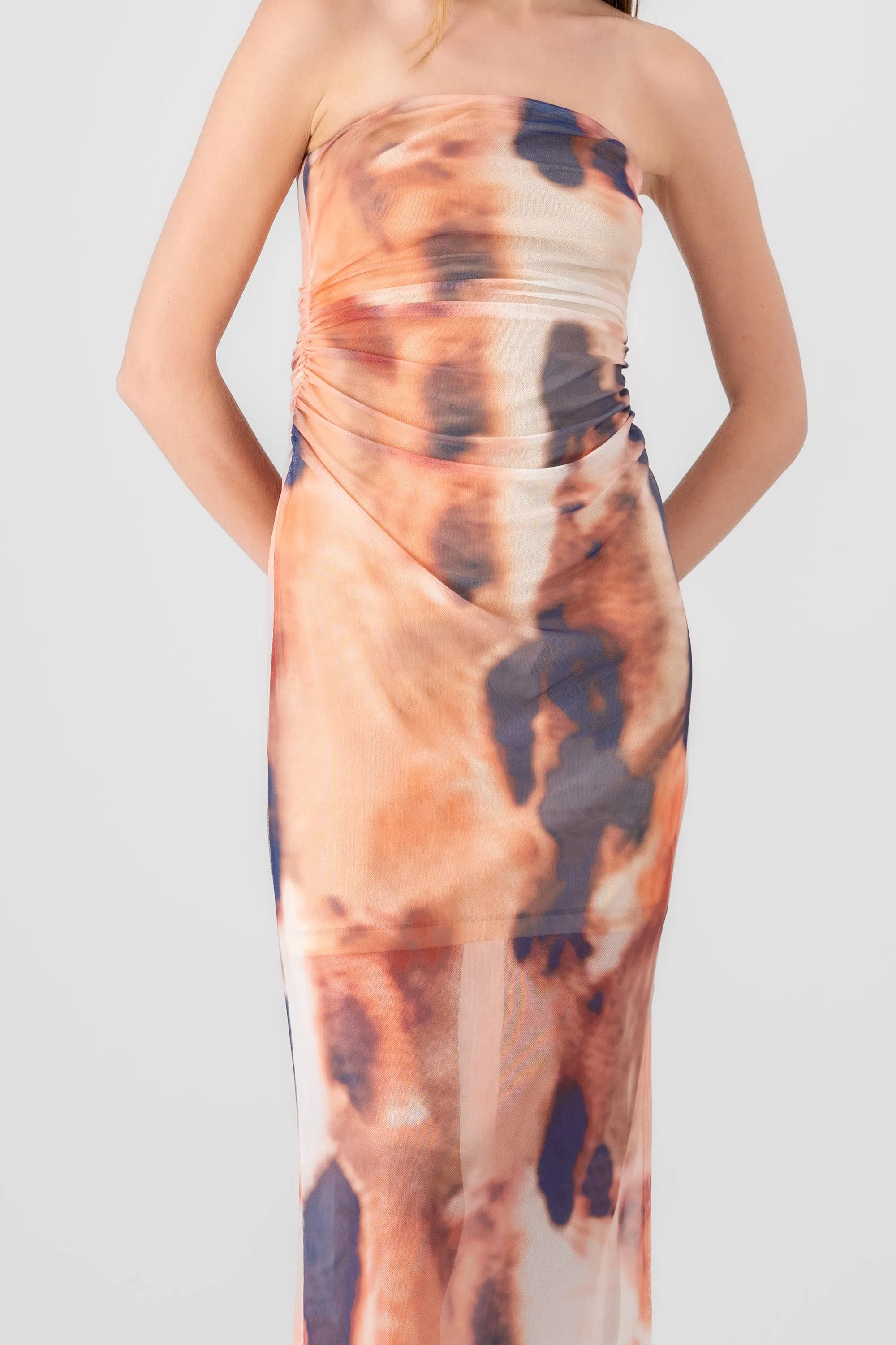 Vestido midi mesh drapeado sold by Shasa product image thumbnail 5