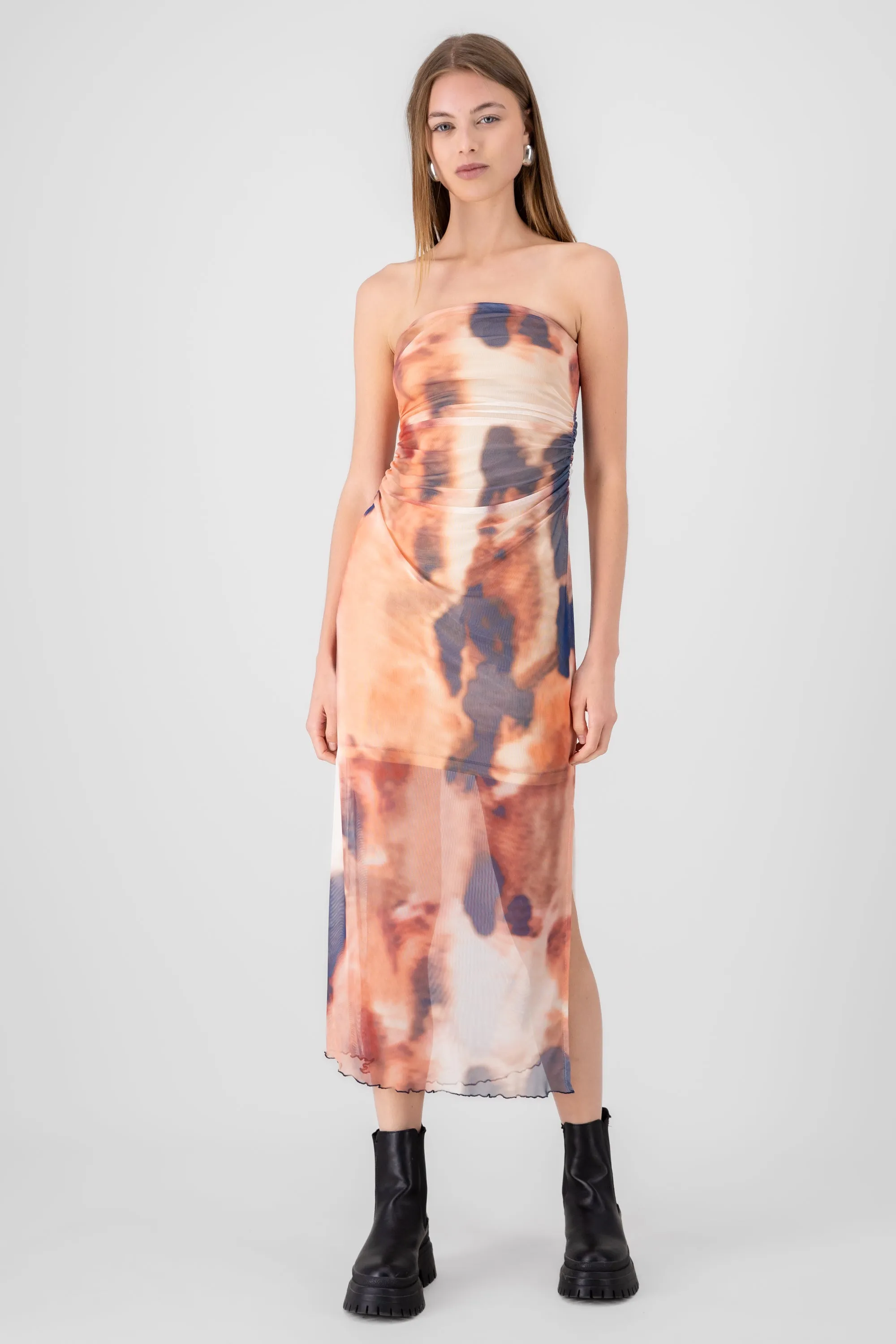 Vestido midi mesh drapeado sold by Shasa