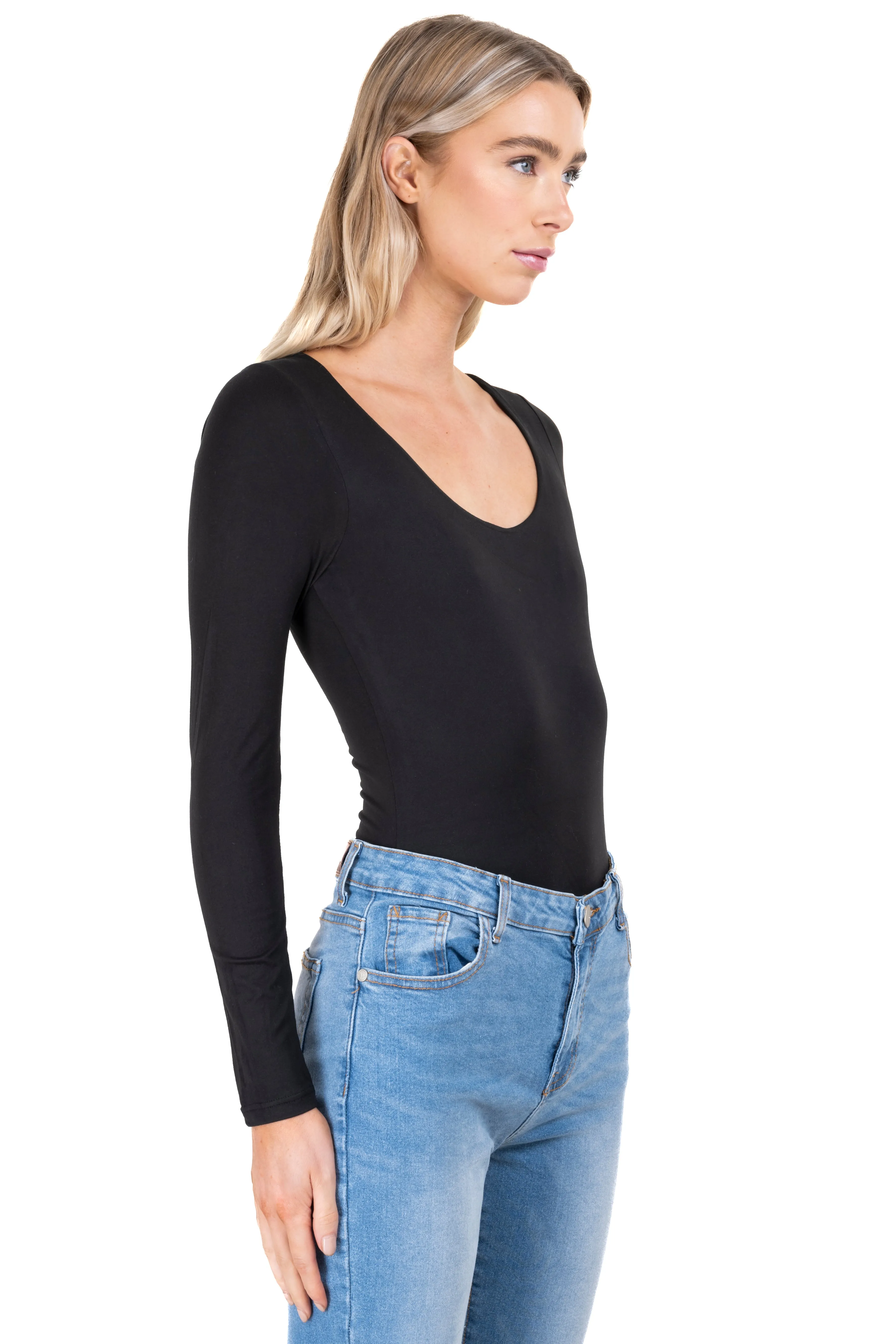 Bodysuit liso manga larga escote cuadrado sold by Shasa product image thumbnail 3