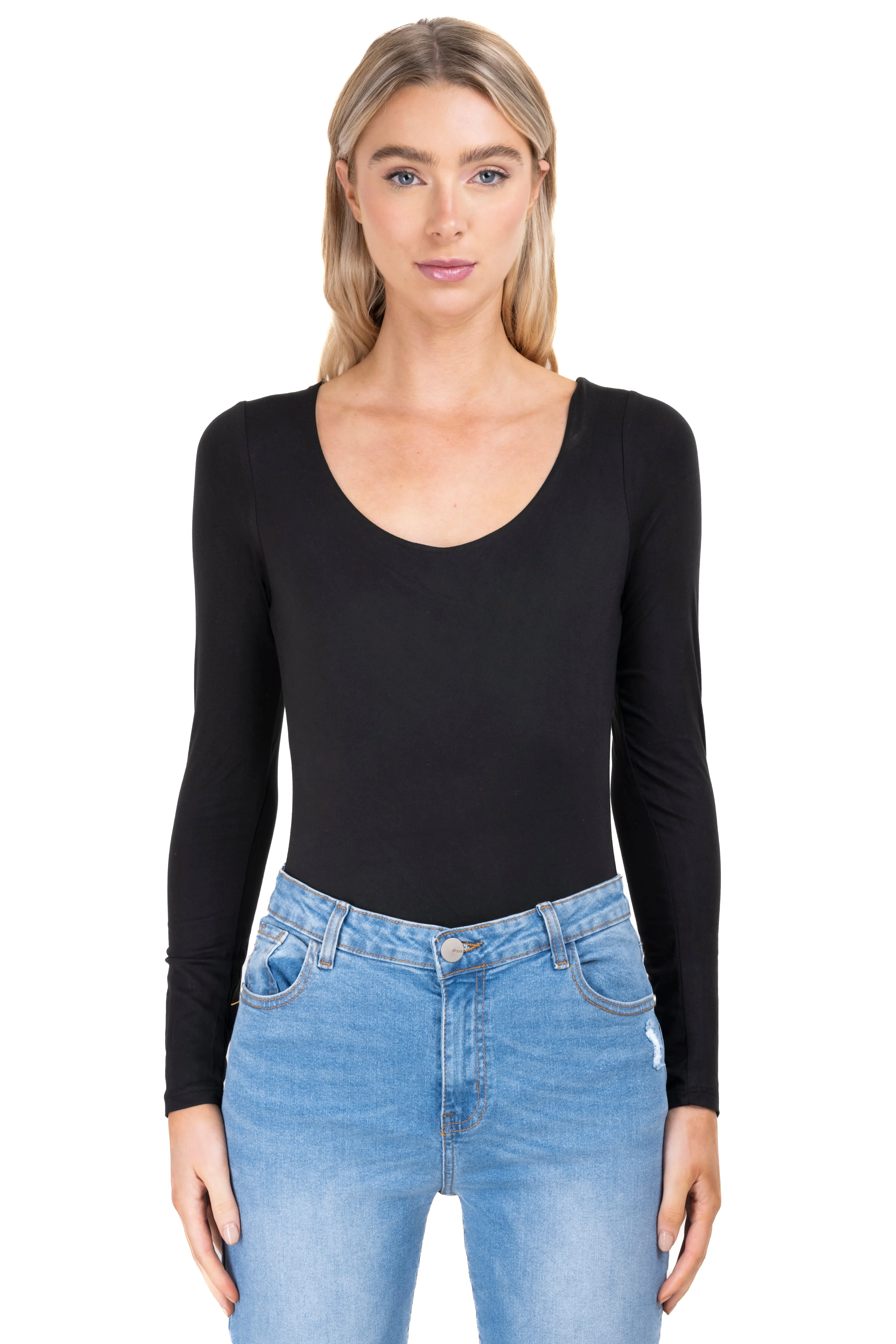 Bodysuit liso manga larga escote cuadrado sold by Shasa product image thumbnail 2