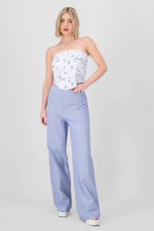 Pantalon recto detalle rayas sold by Shasa