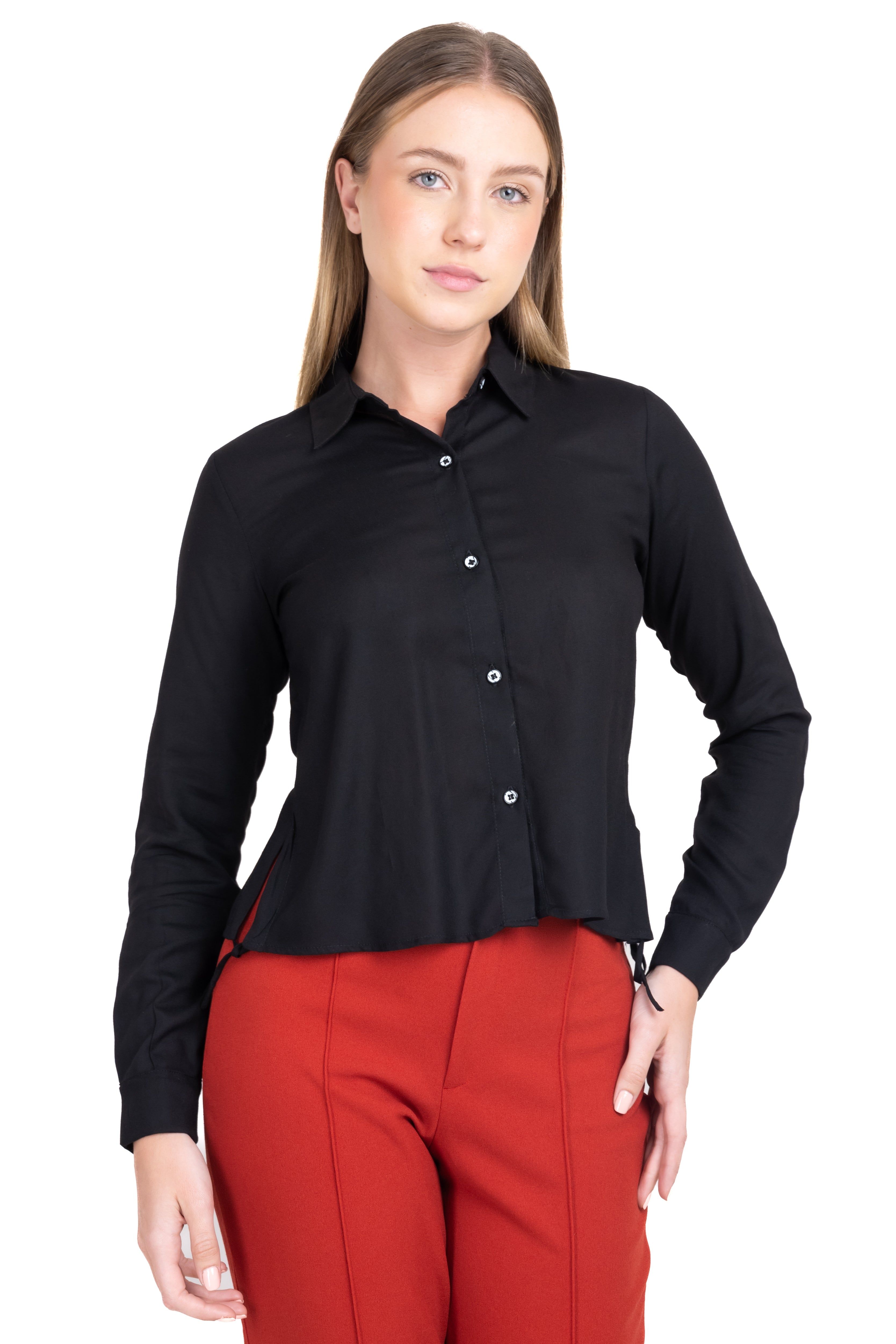 Camisa lisa cuello solapa sold by Shasa product image thumbnail 2