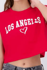 Top crop Los Ángeles corazón sold by Shasa