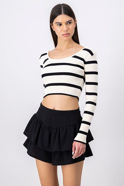 Top Tejido Rayas Manga Larga sold by Shasa