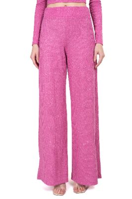 Pantalón wide leg acanalado brillos sold by Shasa