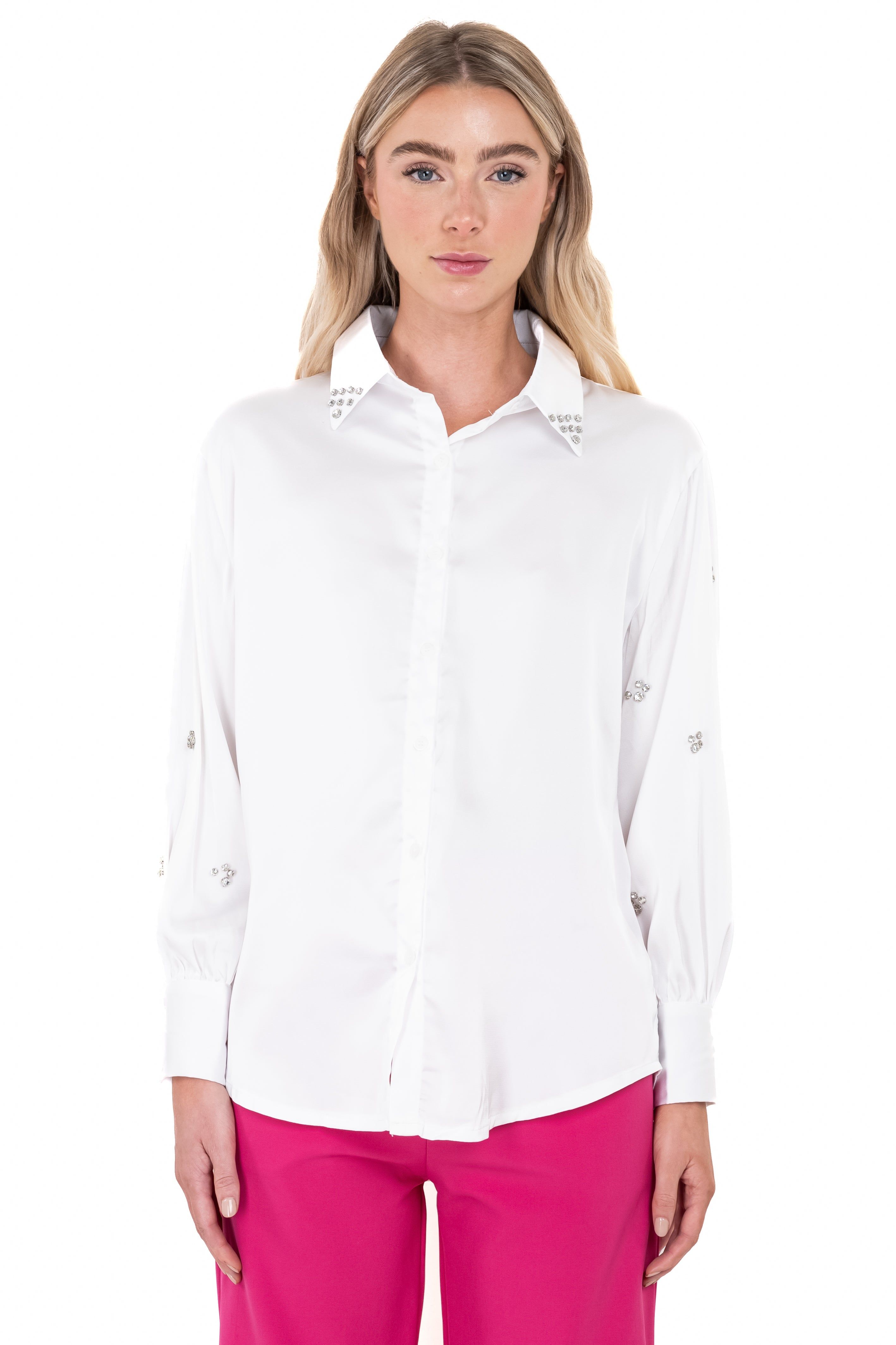 Camisa satín mangas brillos sold by Shasa product image thumbnail 2