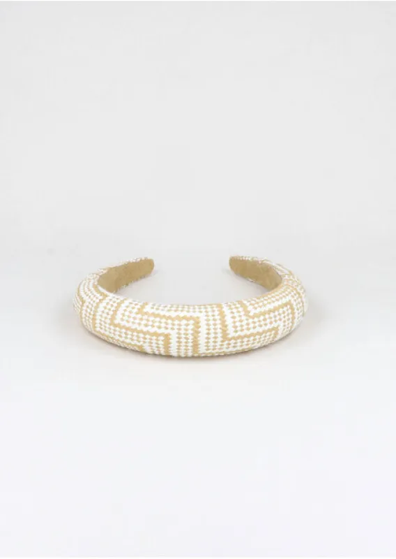 Diadema Tejida Cuadros Bicolor sold by Shasa