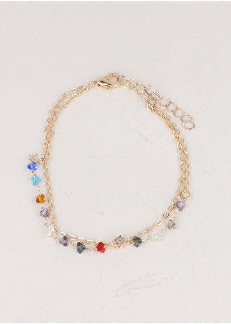 Pulsera 2 Líneas Piedritas sold by Shasa