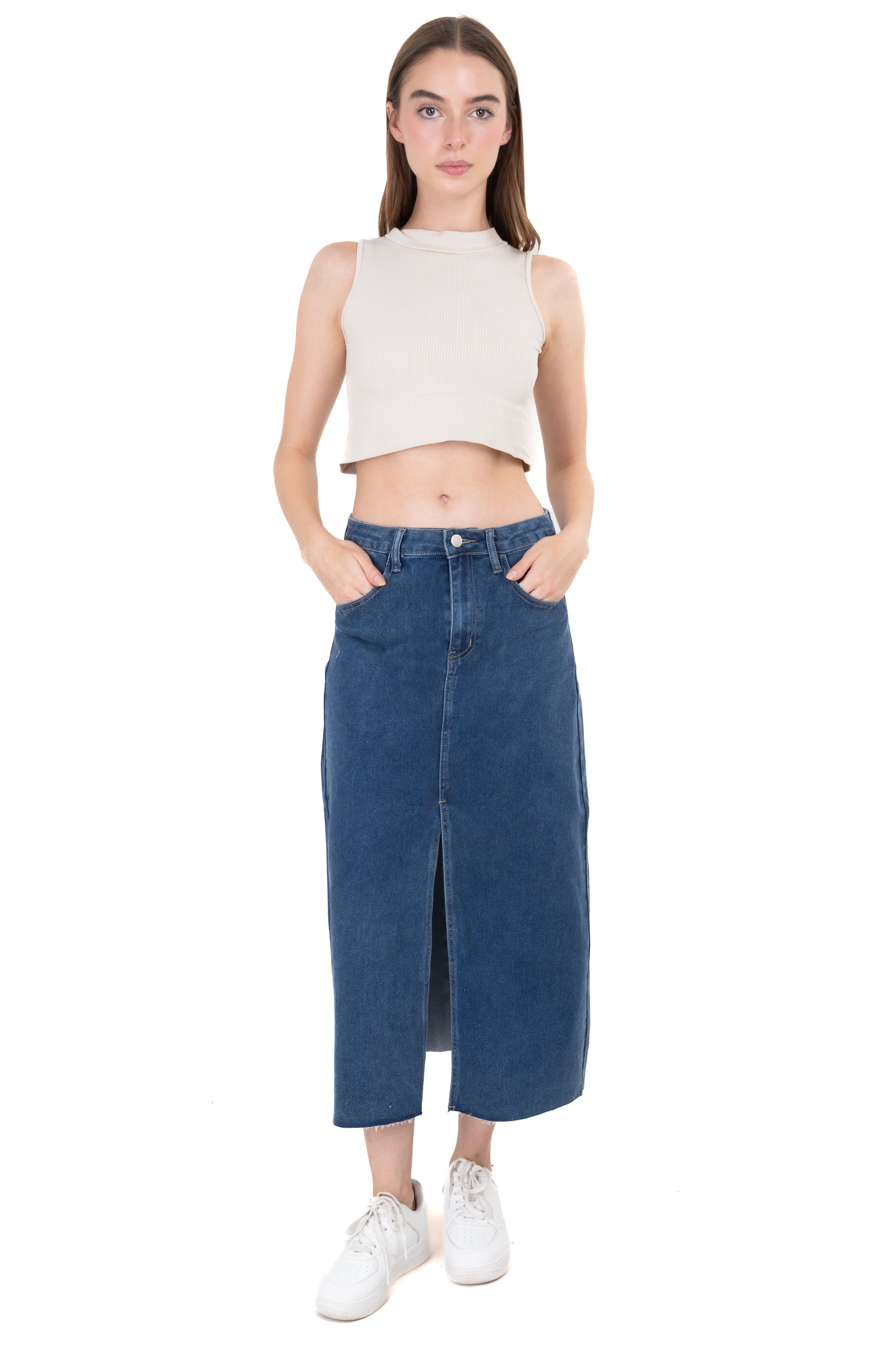 Falda maxi denim abertura sold by Shasa product image thumbnail 2
