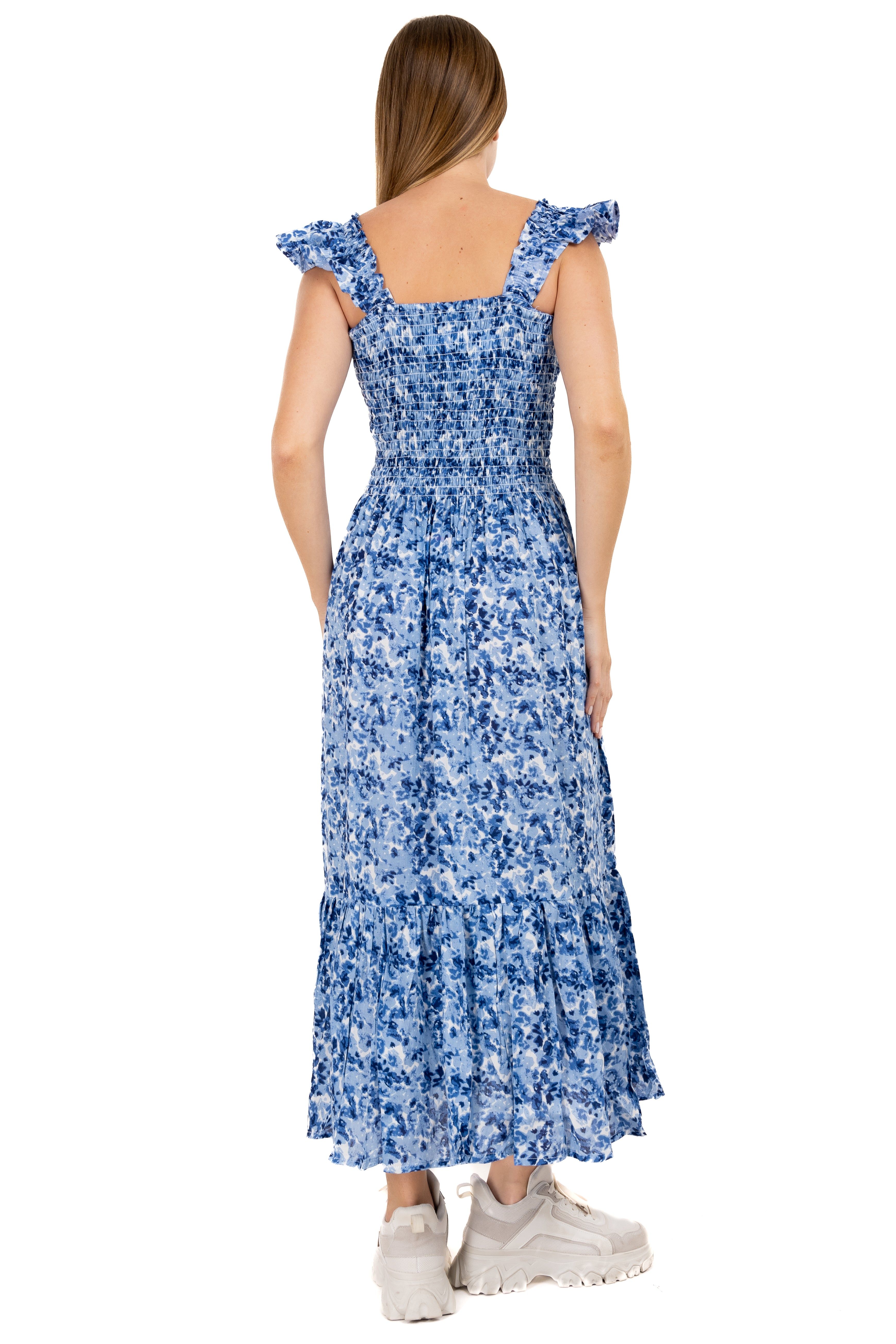 Vestido maxi smock flores sold by Shasa product image thumbnail 4