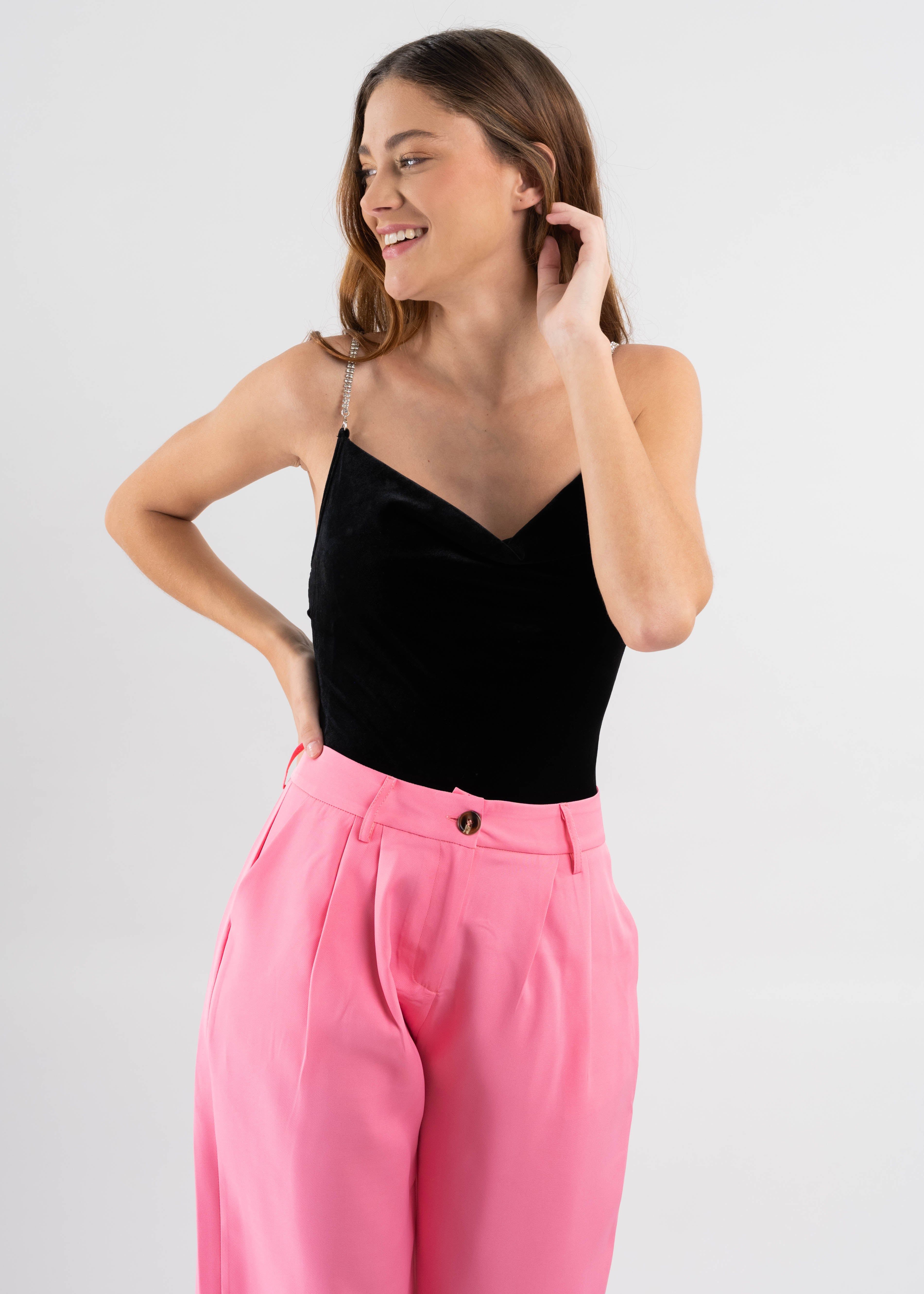 Bodysuit velvet cuello drapeado sold by Shasa