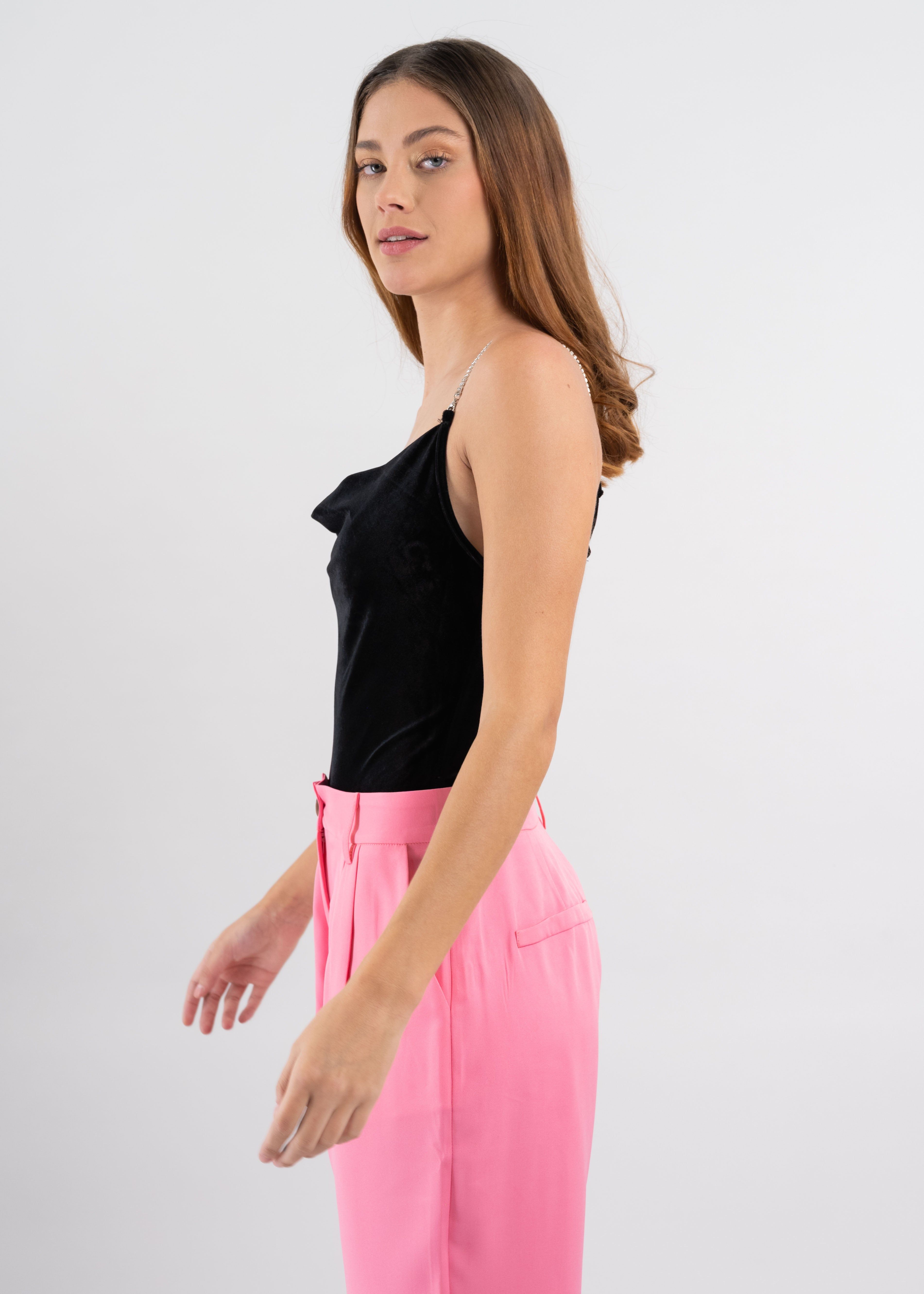 Bodysuit velvet cuello drapeado sold by Shasa product image thumbnail 3