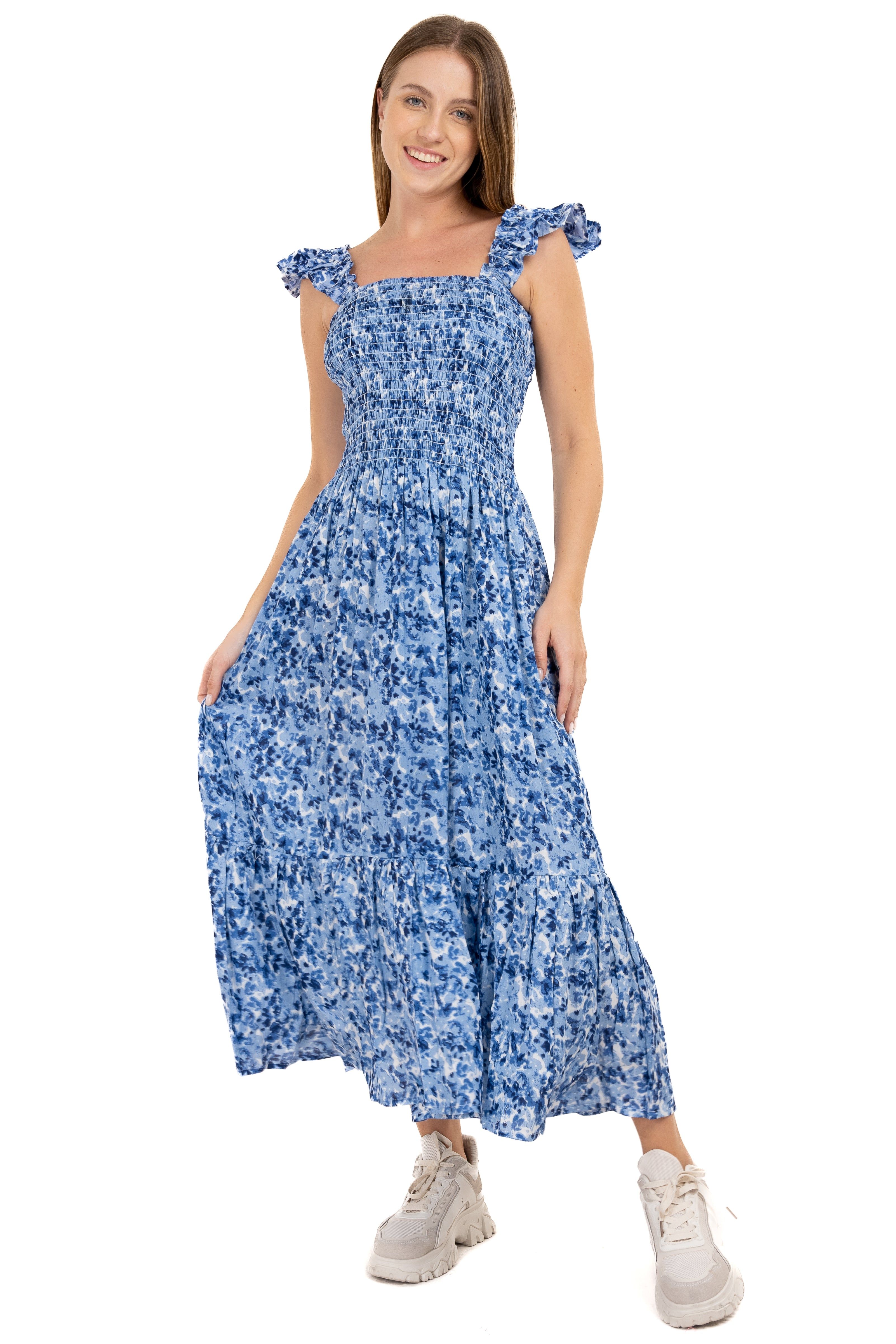 Vestido maxi smock flores sold by Shasa product image thumbnail 2