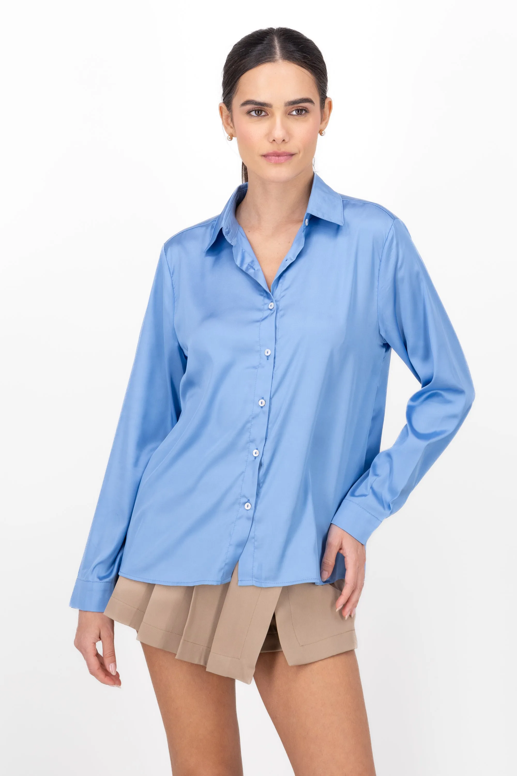 Camisa satin manga larga sold by Shasa product image thumbnail 2